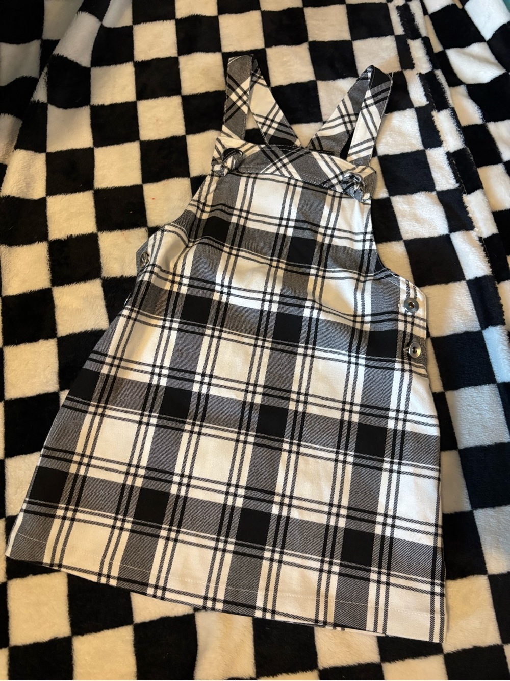 Size 4 max studio overall plaid dress